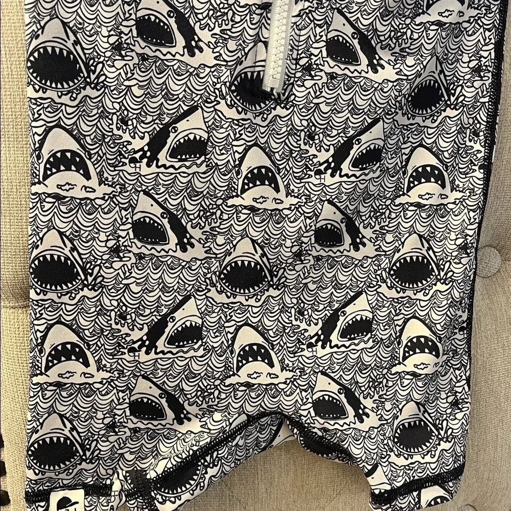 George Hats 18-24 Mnths Kids Shark Print Short Sleeve Rash Guard Swimsuit